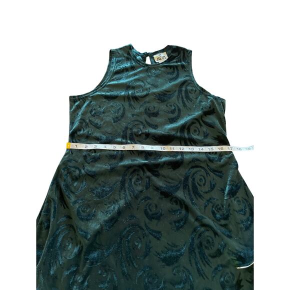 Jalate Vintage 90’s Hunter Green Stretch Velour Dress Size M - Picture 7 of 9